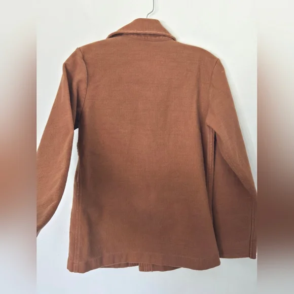 Pal’las Palace Japan Brown Cotton Knit Jacket Utility Button Front S - Picture 2 of 13